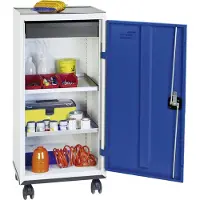 Stumpf & Kossendey Stumpf Werkzeugschrank S3000 1 Schublade 100mm 2 Fachböden lichtgrau enzianblau