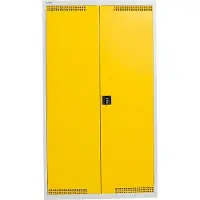 Stumpf Umweltschrank BP-4 lichtgrau / signalgelb + 4 Auffangwannen durchgehend - 7598062