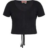 MyMo ROCKS Crop-Top Damen schwarz