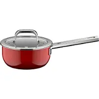 WMF Fusiontec Mineral Pro, Stielkasserolle mit Deckel, 16 cm, Passion Red 3201114097 4000530759924
