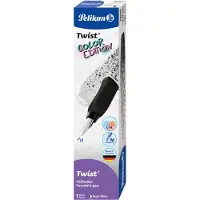 Pelikan Füllhalter (Patronenfüllsystem) Twist Color Edition Füller für Rechts- und Linkshänder, sch
