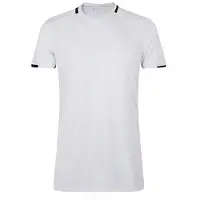 Sols Herren Classico Kontrast Kurzarm Fußball T-Shirt (Weiß/Schwarz)