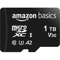 Amazon Basics LSMICRO1TBGU3 Micro SDXC Class 10 UHS-I U3 V30 A2 microSDXC Speicherkarte, 1000 GB, Class 10 / UHS-III