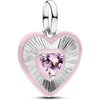 Pandora 794409C01 Silber-Anhänger Strahlendes Herz Pink