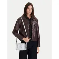 Calvin Klein Handtasche Bold Ck Metallic Camera Bag LV04F3331G Silberfarben