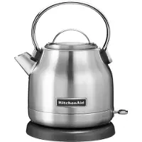 KitchenAid 5KEK1222ESX, 1,25 l, 2200 W, Schwarz, Edelstahl, Edelstahl, Drahtlos, Filterung