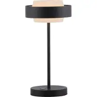 Schöner Wohnen LED Tischlampe Elmo, dimmbar, schwarz, für Wohn- / Esszimmer, Metall, Modern, LED Tischlampe