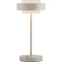 Schöner Wohnen LED Tischlampe Elmo, dimmbar, creme / amber, für Wohn- / Esszimmer, Metall, Modern, LED Tischlampe