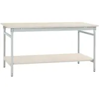 Manuflex BB5201.7035 Komplet natbord BASIS stationært med melamin-plade + mellembund, B x D x H: 750 x 500 x 780 mm Gråhvid (RAL 7035)