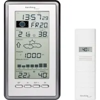 Technoline WS 9040 IT, Schwarz, Silber, Innen-Hygrometer, Innen-Thermometer, Außen-Barometer, Außen-Thermometer, Barometer, Hygrometer, Thermometer, Barometer, Hygrometer, Thermometer, AA, 100 mm