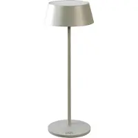 Konstsmide Kontsmide 7839-300 Menton USB-Tischleuchte | grau | Indoor | Kabellos |2200K/2700K | 9–20 h Akkulaufzeit | 11 x 11 x 30 cm | inkl. Ladestation