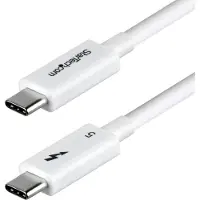 StarTech.com .com TBLT5MM80CM240WWH, Männlich, Männlich, 0,8 m, Weiss, Nickel, 120 Gbit/s
