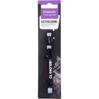 Dogman Reflekterende kattehalsbnd med sikkerhedsls og klokke Lilla 10mmx20-30cm