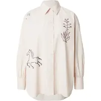 Scotch & Soda Embroidery Girlfriend Shirt Rose Dust Stripe Größe: 38 | Longsleeves Outlet | Damen | Rosa
