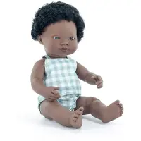 Miniland Afrikanische Babypuppe 38 Cm Blau Blau One Size