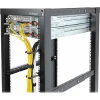 StarTech.com .com D-Ring-Haken 1U 4,5 x 10 cm, schwarzer Stahl, Kabelmanagement für Server-Racks