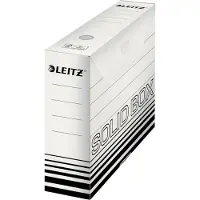 Leitz Archivschachtel Solid Box 6127 80 mm, DIN A4, für 700 Blatt, 10 Stück, weiß