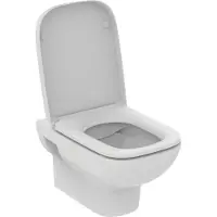 Ideal standard i.life A WC-Set, Wandtiefspül-WC mit Absenkautomatik, Eckiges Design, Alpin Weiß