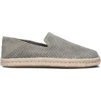 Toms Santiago Vetiver Grey Diamond Perforated Suede