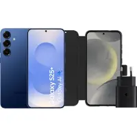Samsung Galaxy S25 Plus 256GB Dunkelblau 5G + Zubehörset