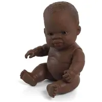 Miniland Puppe Afrikanisches Mädchen 21cm - Lernspielzeug Puppe