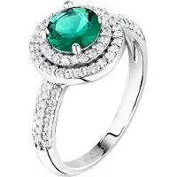 Morellato Dazzling Silver Ring With Green Zircon Tesori Saiw27801