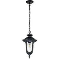 Elstead Lighting Außen Hängeleuchte, Alu schwarz, Glas klar, L 23,5 cm