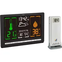 TFA-Dostmann Meteochrome, Schwarz, Innen-Hygrometer, Innen-Thermometer, Außen-Hygrometer, Außen-Thermometer, Barometer, Hygrometer, Thermometer, Hygrometer, Thermometer, Kunststoff, 10 - 99%