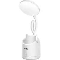 Avizar Max excell, Kabellose LED-Schreibtischlampe mit Stiftehalter und Handyhalter, Weiß