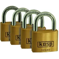 Kasp K12520D4 Hængelås 20 mm Identiske Gyldengul Nøglelås