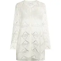 IZIA Langer Cardigan Damen Wollweiß