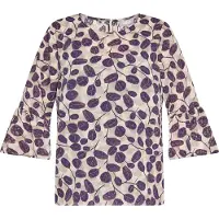 Usha Bluse Damen Beige Mehrfarbig
