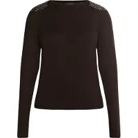 Usha Strickpullover Damen dunkelbraun