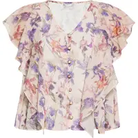 Usha Bluse Damen Creme Mehrfarbig