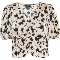 Faina Bluse Damen Beige Mehrfarbig
