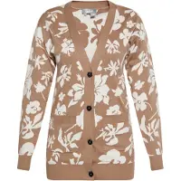 Usha Strickjacke Damen taupe/wollweiß