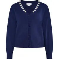 Usha Strickjacke mit Perlen Damen Marine