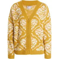 Usha Strickcardigan Damen Curry Mehrfarbig
