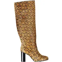 Tommy Hilfiger Elegante Damen Stiefel Beige – Hoher Absatz, Kontrastdetails, Logo