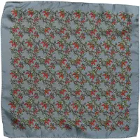 Dolce&Gabbana Grauer Chilis Seidentuch Herren Foulard Schal