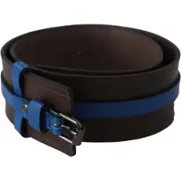 Costume National Leder Gürtel mit blauen Akzenten