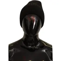 Dolce&Gabbana Black Wool Treen Women Winter Winter Women's Hat