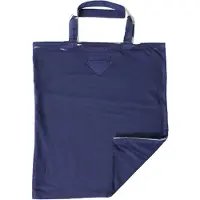 Prada Blaues Jerseystoff-Logo Schulter-Einkaufs-Tote Tasche