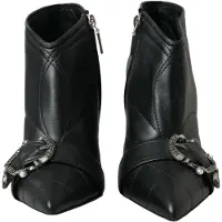 Dolce&Gabbana Gepolsterte Leder-Stiefeletten Stil DG Schnalle
