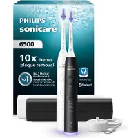 Philips Sonicare 6500 series Series 6500 HX7419/01 Wiederaufladbare Zahnbürste, Erwachsener, Schallzahnbürste, Sensibel, Whitening, 62000 Bewegungen pro Minute, Schwarz, Weiß, 2 min