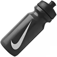 Nike - Wasserflasche, Weite Trinköffnung (Schwarz/Weiß)