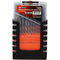 AWTOOLS AW DRILL BITS FOR METAL 1.0-10.0mm / COBALT / SET 19 PCS