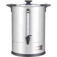 Louis Tellier Professional Stainless Steel Percolator 10L Capacity 75 Cups Drainer Tap