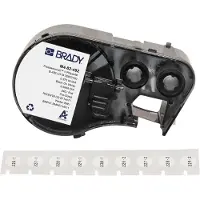 Brady M4-82-492, Schwarz, Weiß, Selbstklebendes Druckeretikett, Polyester, Wärmeübertragung, Acryl, Permanent