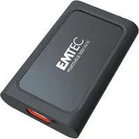 Emtec X210 ELITE, 2 TB, USB Typ-C, 3.2 Gen 2 (3.1 Gen 2), 1100 MB/s, 10 Gbit/s, Schwarz, Rot